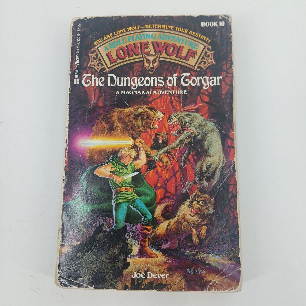 Lone Wolf The Dungeons of Torgar Joe Dever Vintage Gamebook Paperback fiction